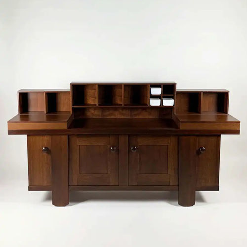 Modernes Sideboard - PRANZO 602 - Bernini Gallery - Nussbaum / mit Regal / mit Schubladen