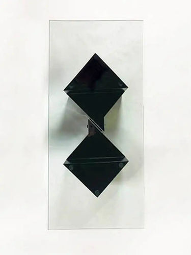 Moderner Couchtisch - DIAGONO  - Bernini Gallery - Glas / Gestell aus verchromtem Metall / rechteckig