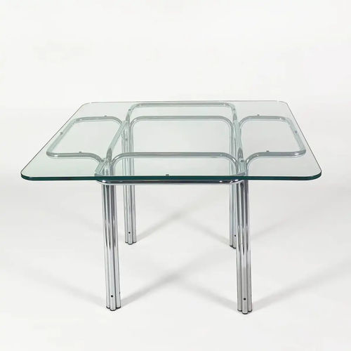 Moderner Esstisch - TOPOS  - Bernini Gallery - Glas / Gestell aus Metall / quadratisch