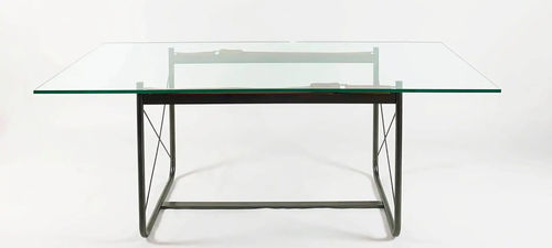 Moderner Esstisch - BELT - Bernini Gallery - Kristall / Gestell aus Stahl / rechteckig