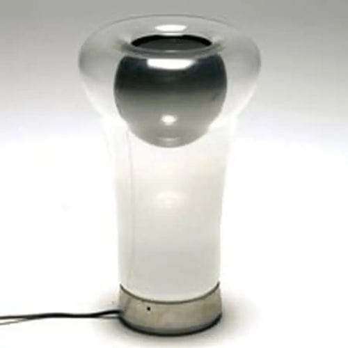 Tischlampe - SAFFO - Bernini Gallery - aus verchromtem Metall / Muranoglas / modern