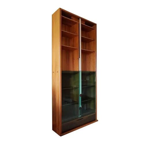 Modernes Bücherregal - ZIBALDONE - Bernini Gallery - Nussbaum / Glas / Messing