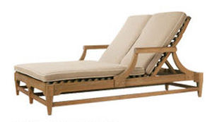 Moderne Sonnenliege - CONSERVATORY - SUTHERLAND - Holz / für Garten / Doppelbett