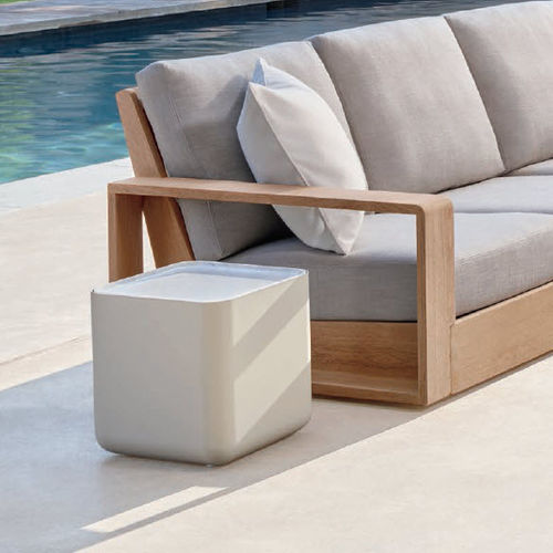 Moderner Beistelltisch - REEF - SUTHERLAND - Aluminium / Marmor / Gestell aus Aluminium