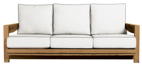 Modernes Sofa - PENINSULA - SUTHERLAND - für Garten / weiß / Teakholz