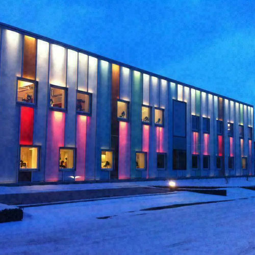 Polycarbonat-Fassade - Polimer Tecnic - beleuchtet