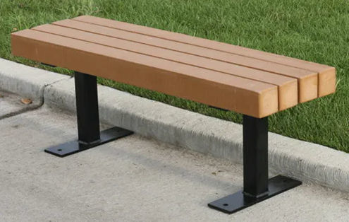 Moderne Bank für den öffentlichen Raum - Polimer Tecnic - Kunststoff / ohne Rückenlehne / ohne Armlehnen
