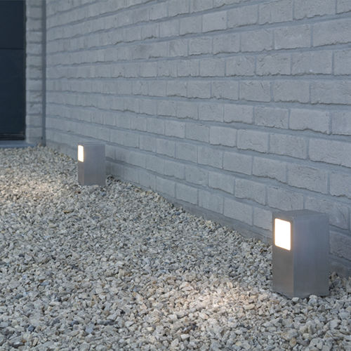 Leuchtpoller für Garten - GOLIATH K - BEL-LIGHTING / TERZO-LIGHT - modern / anodisiertes Aluminium / Milchglas