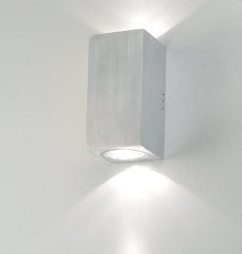 Moderne Wandleuchte - CUBE 2L - BEL-LIGHTING / TERZO-LIGHT - für Außenbereich / anodisiertes Aluminium / in Würfelform