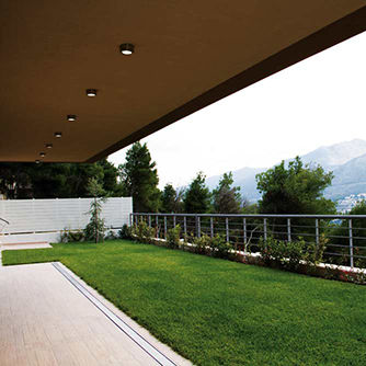 Moderne Wandleuchte - AMPAS - BEL-LIGHTING / TERZO-LIGHT - für Außenbereich / Edelstahl / Glas