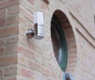 Moderne Wandleuchte - CUBIX D - BEL-LIGHTING / TERZO-LIGHT - für Außenbereich / Edelstahl / Glas