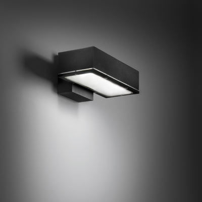 Moderne Wandleuchte - SQUADRA D - BEL-LIGHTING / TERZO-LIGHT - für Außenbereich / Aluminium / Glas