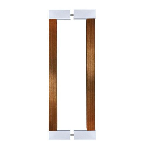 Stoßgriff für Glastür - 57.50111. - Fonsegrive - verchromter Messing / amerikanischer Nussbaum / Esche