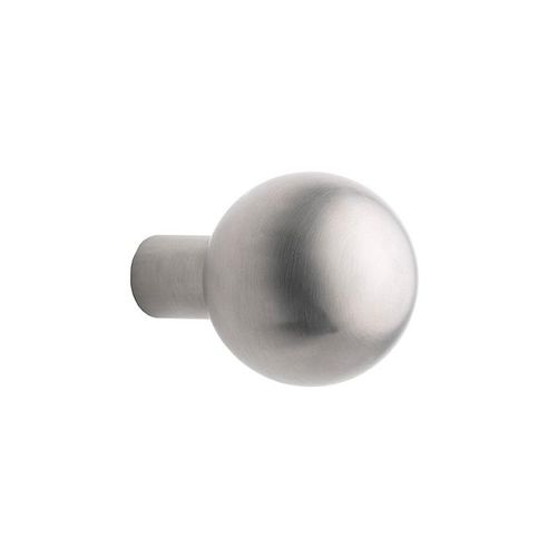 Moderner Türknopf - ROUND : 59.52401.03 / 59.52401.16 - Fonsegrive - gebürsteter Edelstahl / Messing mit Goldauflage