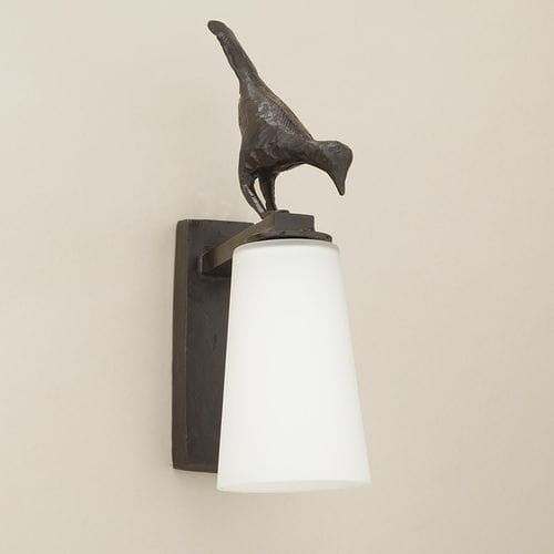Klassische Wandleuchte - PIA - Objet Insolite - für Außenbereich / Bronze / Glas