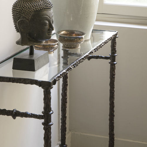 Moderner Konsolentisch - ROMA X - Objet Insolite - Bronze / Gestell aus Metall / rechteckig