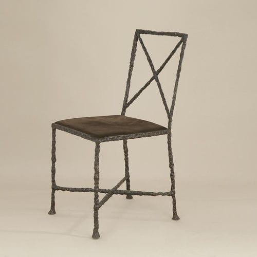 Moderner Stuhl - ROMA - Objet Insolite - für den Innenraum / Stoff / Gestell aus Bronze