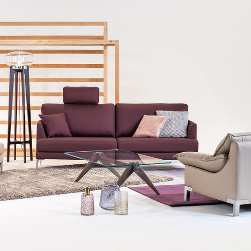 Modernes Sofa - AXEL - Neology - Stoff / Leder / mit Kopfstütze