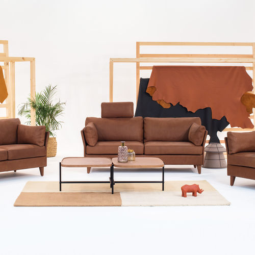 Klassisches Sofa - RIVOLI - Neology - Stoff / Leder / mit Kopfstütze