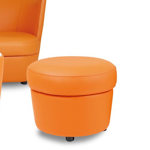 Modernes Sitzkissen - DISCO - Neology - Stoff / Leder / rund