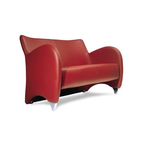 Modernes Sofa - BAXO - Neology - Stoff / Leder / rot