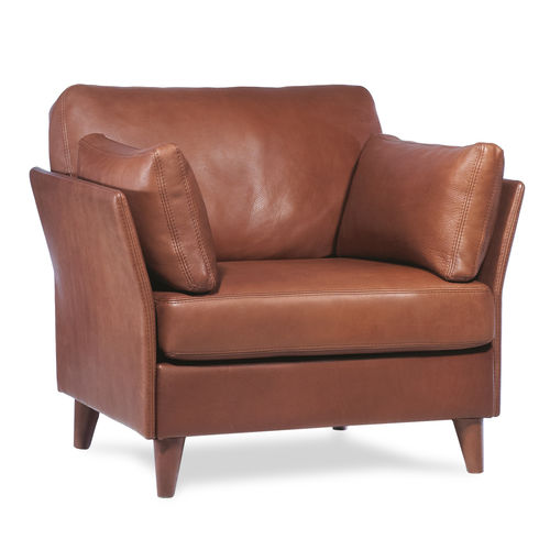 Klassischer Sessel - RIVOLI - Neology - Leder / Stoff / braun