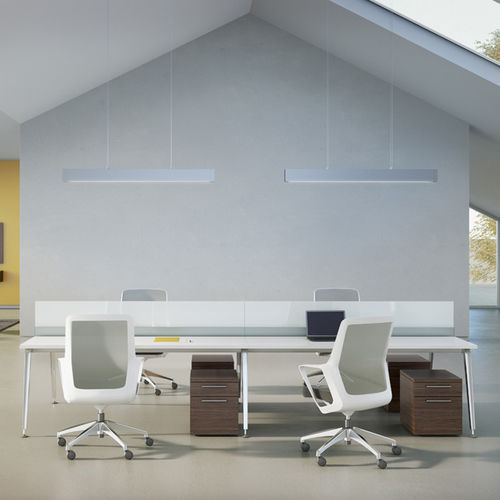 Schreibtisch für Open Space - ELEVEN - ofs - modern / Glas / Laminat