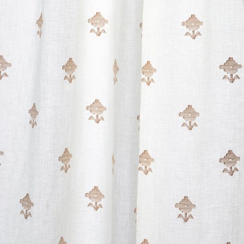 Blumenmotive-Gardine - RUBIA - F. SCHUMACHER & CO. - Leinen / Viskose / bestickt