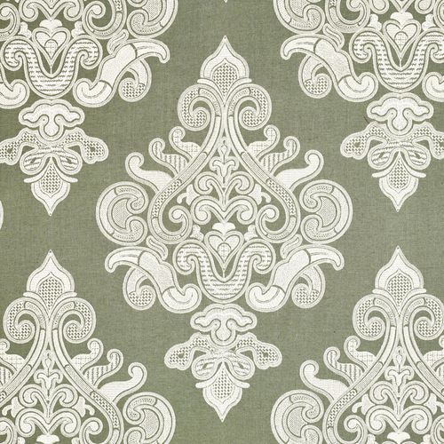 Möbelstoff - ANGKOR EMBROIDERY   - F. SCHUMACHER & CO. - Damast-Motiv / Polyester / Leinen