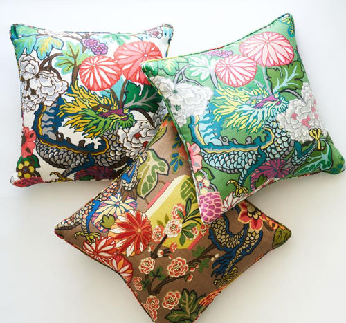 Möbelstoff - CHIANG MAI DRAGON  - F. SCHUMACHER & CO. - für Vorhänge / Rollo / Blumenmotive