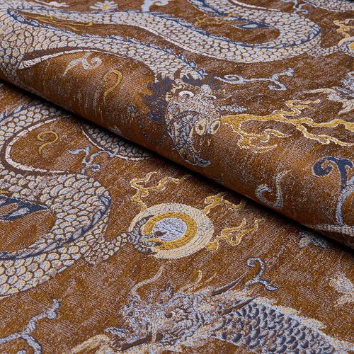 Möbelstoff - SERPENTINE DRAGON   - F. SCHUMACHER & CO. - Tiermuster / Baumwolle / Leinen