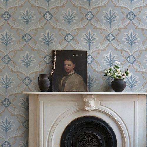 Moderne Tapete - FRONT WALTZ   - F. SCHUMACHER & CO. - Vlies / Motiv / Stoffoptik