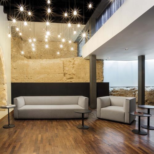 Modernes Sofa - GRAND RAGLAN - Andreu World - Innenbereich / Kunstleder / grau