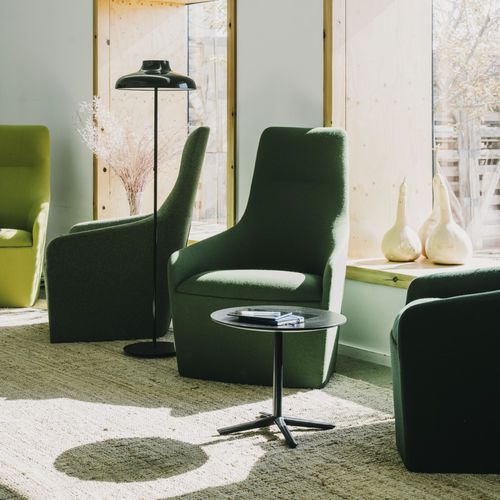 Moderner Beistelltisch - QUATTRO  - Andreu World - Holz / Aluminium / Marmor
