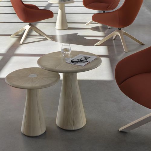 Moderner Beistelltisch - REVERSE - Andreu World - Eiche / Marmor / Gestell aus Holz
