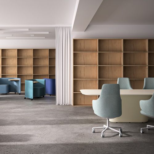 Design-Tisch - PROA  - Andreu World - Holz / Gestell aus Holz / elliptisch