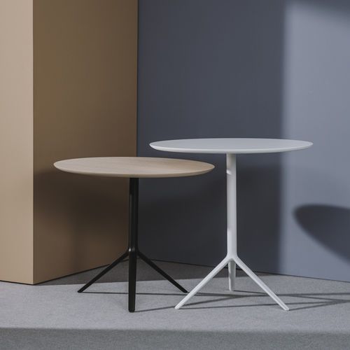 Couchtisch / minimalistisches Design - TRIADA - Andreu World - Eiche / Aluminiumguss / Laminat
