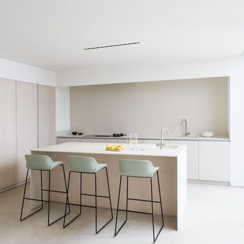 Moderner Barhocker - NUEZ - Andreu World - Aluminium / Stahl / Gestell aus Metall