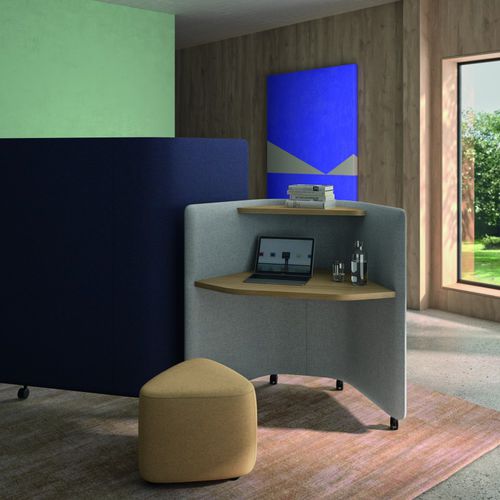 Stehschreibtisch - IN OUT - Andreu World - bodenstehend / modern / Holz