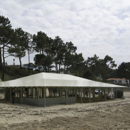 Membran-Architektur / Segeltuch - Grand Voile - für Seiltragwerk / für Abdeckung