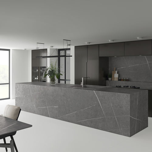 Feinsteinzeug-Arbeitsplatte - SENDA ITOP GRIS NATURAL - INALCO - für Küche / für Badezimmer / für Außenbereich