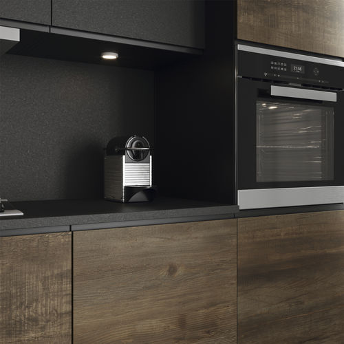 Feinsteinzeug-Arbeitsplatte - SILK ITOP NEGRO BUSH-HAMMERED - INALCO - für Küche / für Badezimmer / für Außenbereich