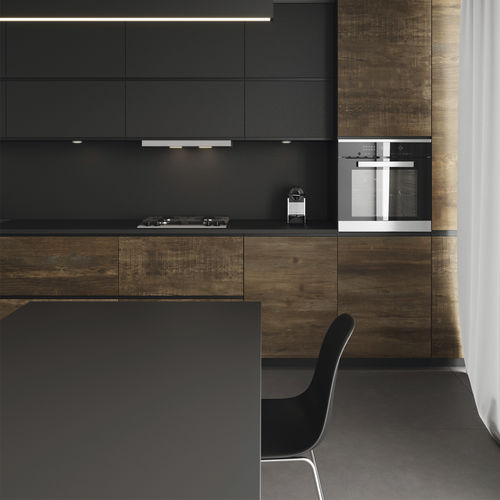 Feinsteinzeug-Arbeitsplatte - SILK ITOP NEGRO NATURAL - INALCO - für Küche / für Badezimmer / für Außenbereich