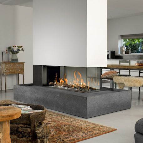 Gaskamin - ROOM DIVIDER 3 - Bellfires - Einbau / mit 3 Sichtseiten / geschlossene Feuerstelle