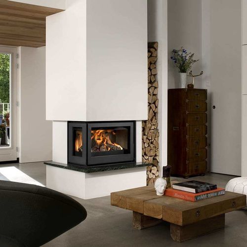 Eckkamineinsatz - UNILUX-6 265 L+R - Barbas - Holz / Stahl / mit natürlicher Konvektion