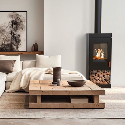 Holzkamin - BOX 35 52-80 - Barbas - freistehend / Einseitig / geschlossen