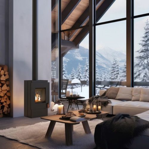 Holz-Kaminofen - BOX 40 52-65 - Barbas - 8 kW / Multibrennstoff / freistehend