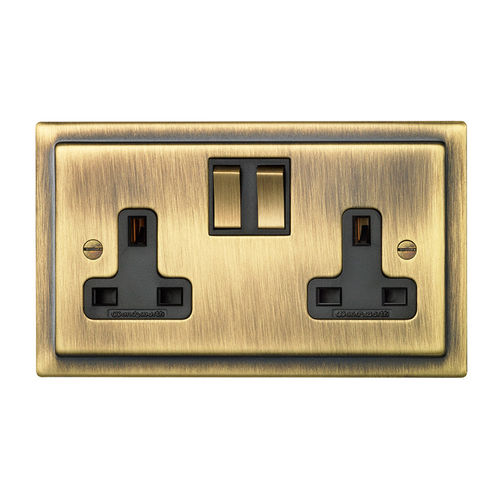 Doppelte Steckdose - HERITAGE - Wandsworth - wandmontiert / Unterputz / Metall