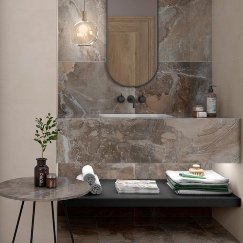 Feinsteinzeugfliesen - AT.LUSSO - PAMESA CERAMICA - Hochglanz / für den Innenraum / Wand