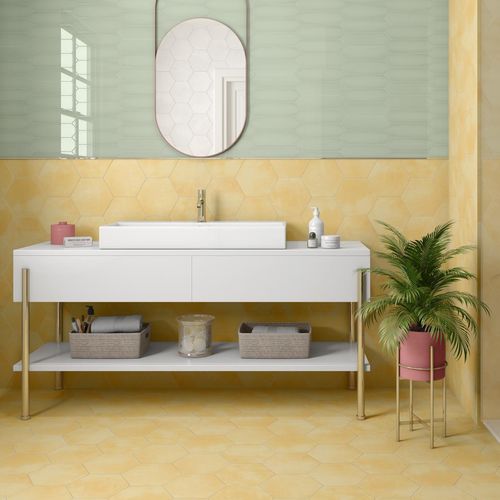 Sechseckige Fliese / Feinsteinzeug - AGATHA 21 - PAMESA CERAMICA - matt / für den Innenraum / für Küche